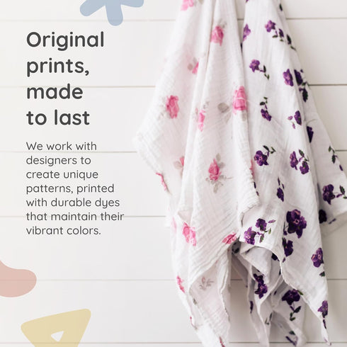 100% 47 47 Margaux & May Muslin Baby Swaddle Cotton, Large x Newborn Swaddle, Soft & Breathable Muslin Swaddle Blanket