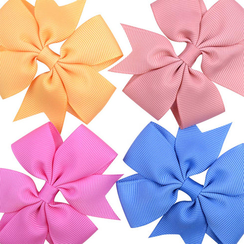 Choicbaby 40pcs Baby Girls Grosgrain Ribbon Pinwheel Hair Bows with Alligator Clips for Toddler Infants Newborn