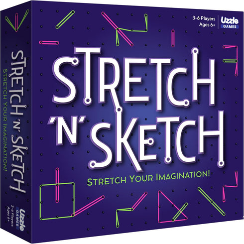 Uzzle Stretch & Sketch Peg Board Game, Expert-Level Challenges, Action Packed Rubber