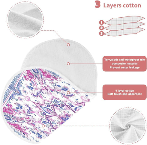 YETTASBIN Mandala Muslin Baby Burp Cloth, Super Soft Absorbent Cotton Burp Rag Baby Bibs Feeding Cloth for Newborn Boys