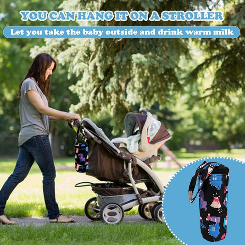 LNQ LUNIQI Insulated Baby Bottle Bags - Portable Travel Feeding Bag to Keep Milk Warm - Thermal Insulated for Newborn