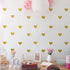 Amaonm 72 Pcs Removable Sparkling Gold Heart Wall Decals, DIY Peel and Stick Art Decor for Home Walls