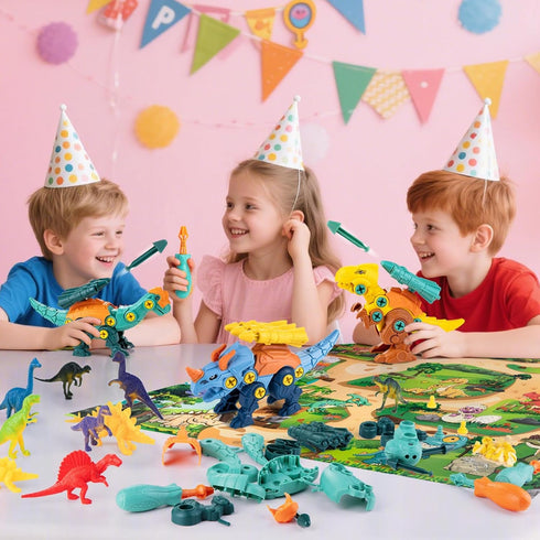 BETLYS 3 4 5 6 7 8 Dinosaur Toys for Year Old Boys, Take Apart Dinosaur Toys for Kids STEM Educational Construction