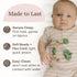 100% Silicone Pacifier Clip Metal-Free, Rust-Free, Food-Grade Silicone and Natural Beech Wood, Secure Pacifier Holder