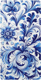 CZXW Blue White Floral Tile Crib Sheets Fitted 52" x 28" Natural Cotton