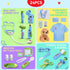 Set 3 4 5 6 Meland Toy Doctor Kit for Kids - Pretend Play Doctor with Dog Toy, Carrying Bag, Stethoscope Toy & Dress Up