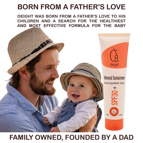 Recommended Oeight Mineral Sunscreen for Babies and Children, Baby Sunscreen Lotion Family Sun Protection with Mineral