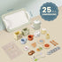 Set Set 1 2 3 4 5 Wooden Tea Party for Little Girls, Play Tea for Kids Toddlers, Pretend Play Kitchen Toy Gift