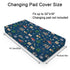 Ocean Pirate Ship Skull Parrot Palm Trees Changing Pad Covers for Boys 32''x16'' Fun Boy's Nautical Nursery Fitted Diaper Change Table Sheets Mats Comfort Soft Breathable Cradle & Bassinet Sheets