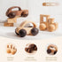 3PCS Wooden Baby Toys, Grasping Push Car Montessori Toy Vehicles