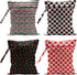 VBCVBGFH 4 Pack Cute Checkered Stripe Cherry Wet Bag Waterproof Washable Reusable Wet