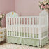 Brandream Scallop Edge Cotton Crib Skirt Toddler Bedskirt Baby Nursery Crib Bed Skirt Gender Neutral Solid Color Light