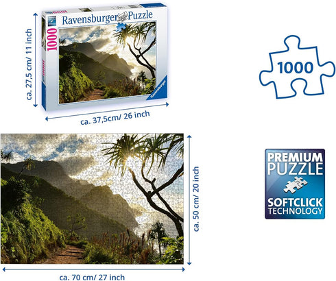 Ravensburger Kalalau Trail Kauai Hawaii 1000 Piece Jigsaw Puzzle for Adults & Kids