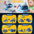 Take Apart Vehicle Magnetic Toy, 5-in-1 Tool Building Trucks Transform to Dinosaur Robot for Kids