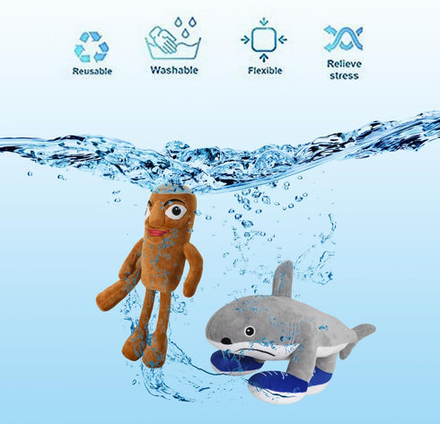 Generic 2Pcs Italian Brainrot Tralalero Tralala and Tung Tung Tung Sahur Toy Gift, Cute Stuffed Figure Doll for Kids