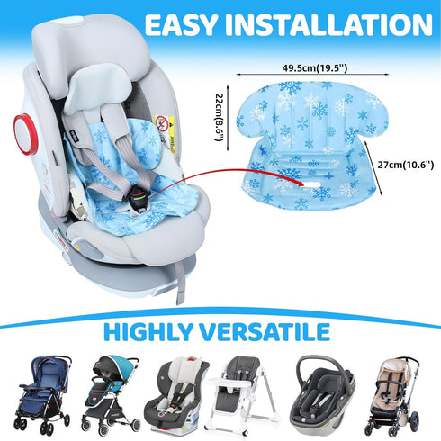 Orzbow Gel Car Seat Cooler Pad for Babies, Waterproof Liner, Potty Training Seat Pads, Cool Blue