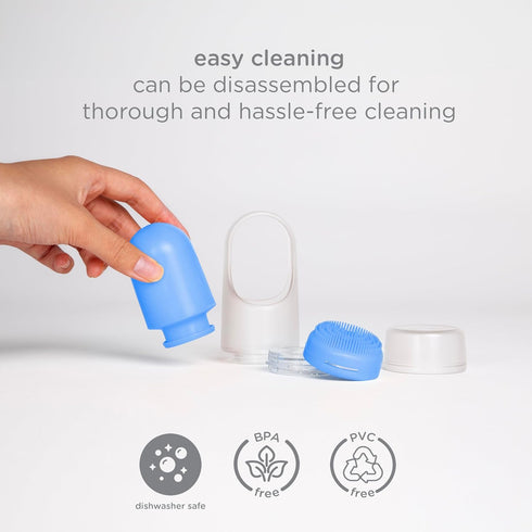 3.38 Oz, Summer 2 Pack Ubbi Sunsqueeze Sunscreen Applicator, Refillable Roll On, Soft Silicone Bristles for Babies