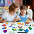 Set Juboury Kids Arts and Crafts Plaster Painting Craft Kit Art - Painting Your Own Space Dinosaurs & Marine Life