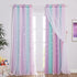 W52 L84) NICETOWN Baby Room Decor, White Gauze & Blackout Drapes Assembled, Star Cut Romantic and Colorful Curtains