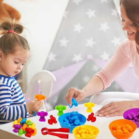 Counting Koalas Toys Matching Games with Sorting Bowls, Sorting Toys for Toddlers, Preschool Learning Activities for