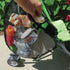 Evelots 2 Pack Bike/Stroller Storage Bag, Side Sling with Hook & Loop, Durable Polyester, Black