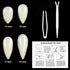 Set 8 4 BBTO of Vampire Teeth Size Halloween Cosplay Fangs Fake Teeth with Tooth Pellets Adhesive Installation Tools