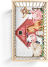 KuphiL10C Mattress-28x52 Cute Watercolor Farm Animals Cow Horse Sheep Chicken Flowers Pattern Baby Sheets for Crib