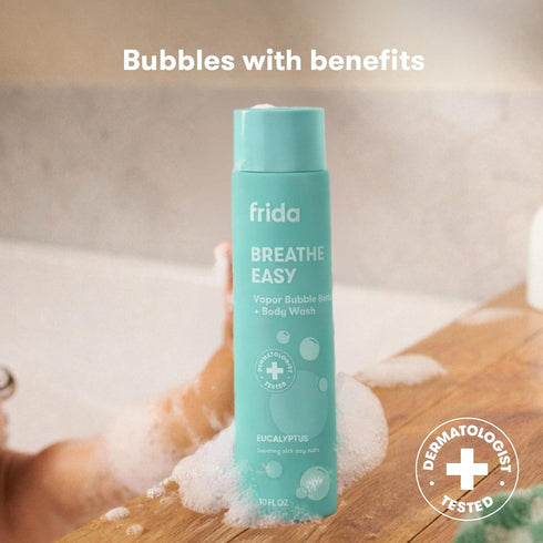 10oz Frida Baby Eucalyptus Vapor Baby & Kids Bubble Bath + Body Wash, Toddler & Baby Body Wash, Dermatologically