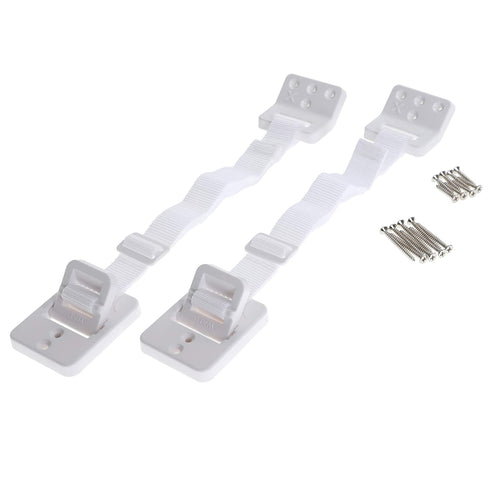 Dreambaby Hinged Anti-Tip Furniture Anchors, White