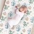 KuphiL10C Girls-16x32 Cute Watercolor Dragon Castle Pattern Baby Changing Pad Cover, Unisex Dragon Moon Star Cloud