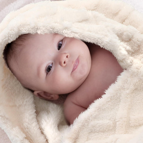 VitalCozy 4 3D 30" 40" Cozy Set) Pcs Fleece Baby Blankets for Boys Girls Soft Plush Warm Baby Receiving Blankets x