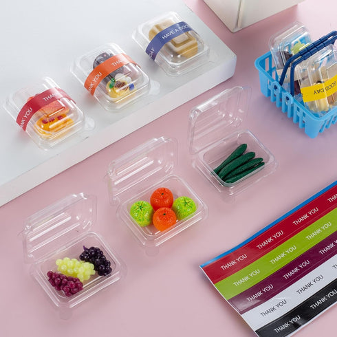 WEHOO 75Pcs Set Miniature Supermarket Food Lunch Box Dollhouse Kitchen Mini Takeaway Snacks Resin Fruit Crisper