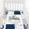 HawSkgFub Navy Blue Sleeping Elephant Fitted Standard Crib Sheet Baby Boy, Dream