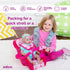 Adora Baby Doll Car Seat - Removable Seat Cover, Machine Washable, Fits Dolls & Plush Animals Up To 20” - Pink Flower