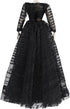 11.5 Inch E-TING Exquisite Handcrafted Black Lace Gown Evening Gala Dress for Girl Doll