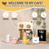MILEFUN Set 22PCS 3-8, Wooden Coffee Play - Pretend Play Coffee Maker Toy for Kids Age Montessori Learning Toys