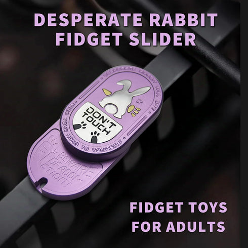 Desperate Rabbit Fidget Slider | Aluminum Alloy Version | Lightweight & Portable | EDC Metal Fidget Toys Adults ADHD