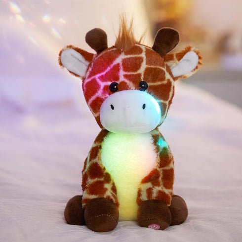 Glow Guards 12'' Light up Giraffe Stuffed Animal, Soft Plush Toy with LED Night Lights