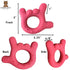 "I Love You" Silicone Hand Teether, Teethers for Babies 3-6 Months, Soft Teething Toys 6-12 Months bpa Free, Massaging Teething Relief (Electric Pink)