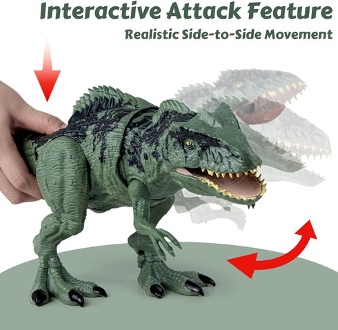 3-5 5-7, Giganotosaurus Dinosaur Toys for Kids & Dinosaur Action Figure Toys with Attack Feature, Sound, Roar & Light