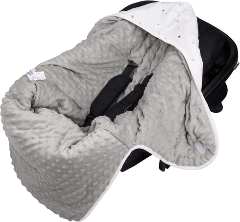 Bebamour Winter Car Seat Cover and Baby Swaddle Blanket - Newborn Wrap