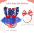 2 17-22 Inch BABESIDE Pcs Reborn Baby Doll Clothes for Babydolls, Reborn Doll Dress Accessories with Headband
