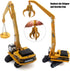 Scale1:87 Tipmant Alloy Die-cast Vehicle Model Toy Material Handling Diecast Crane Engineering Truck Metal Durable Kids