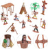 NUOBESTY Plastic Indians Figures Playset, Native American Action Figurines and Accessories for Miniature Sandbox