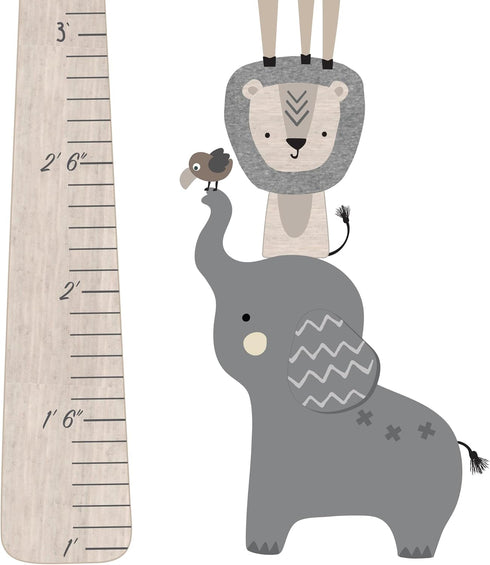 Kids Jungle Safari Growth Chart Wall Decals - Lambs & Ivy