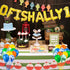 155 Pcs O Fish Ally 1 Birthday Party Decorations, Gone Fishing Balloon Garland Kit, and Cake Cupcake Topper