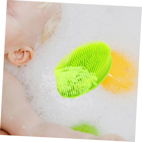 VICASKY Silicone Bath Brush and Hair Comb for Newborns Soft Bristles for Gentle Cleaning and Cradle Cap Removal