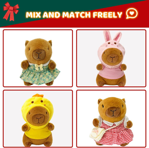 9-pc Set Capybara Plush Suitable for Kids Girls Cute and Soft Capybara Plush Stuffed Animal that Can Be Casually
