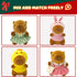 9-pc Set Capybara Plush Suitable for Kids Girls Cute and Soft Capybara Plush Stuffed Animal that Can Be Casually