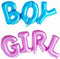 Boy and Girl Alphabet Letters Foil Mylar Balloons for Party Decoration